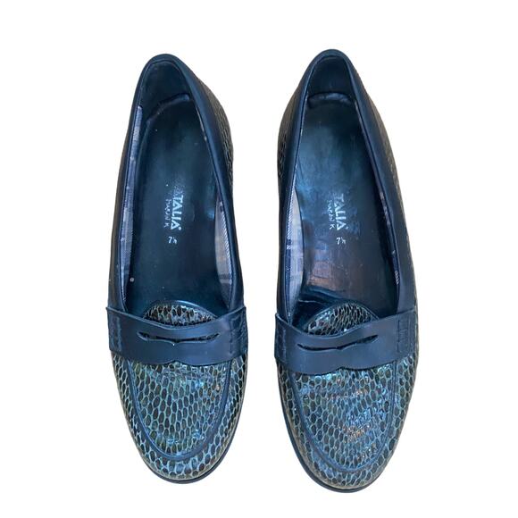 Aquatalia By Marvin K Snakeskin Embossed Shoes Size 38 - Picture 1 of 6
